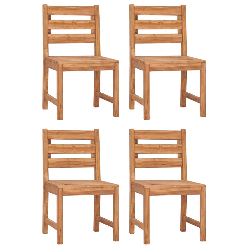 Καρέκλες Κήπου 4 τεμ. από Μασίφ Ξύλο Teak - Pakobazaar