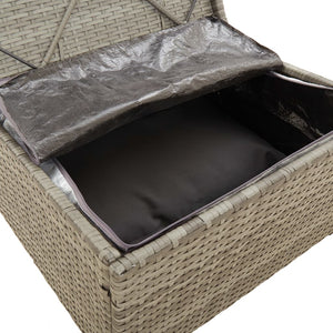Σαλόνι Κήπου 8 Τεμαχίων Γκρι από Συνθετικό Ρατάν με Μαξιλάρια - Pakobazaar