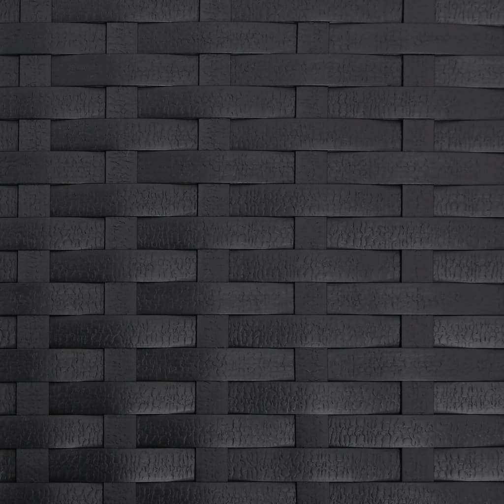 Καρέκλα Κήπου Μαύρη από Συνθετικό Ρατάν με Υποπόδιο