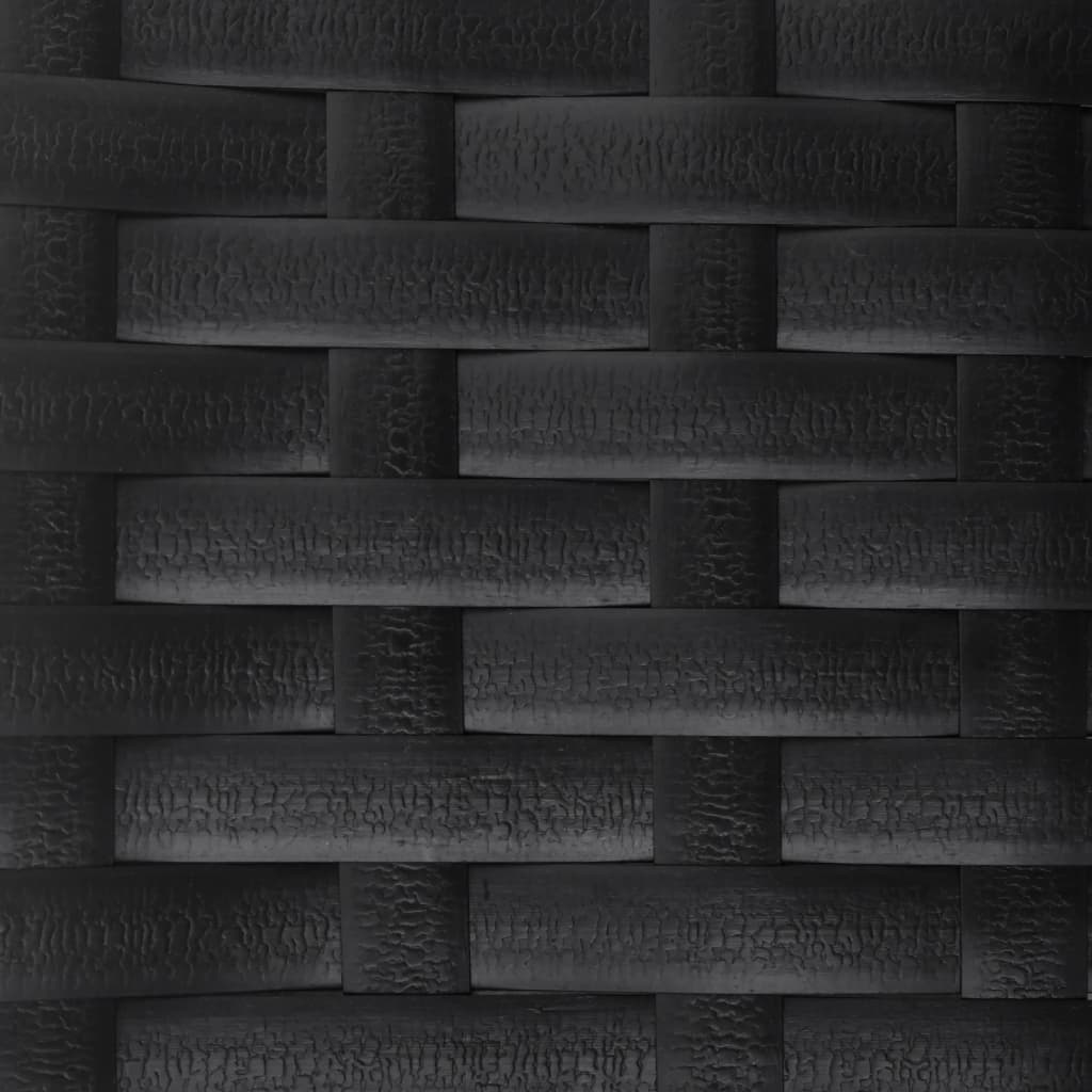 Παγκάκι Κήπου Διθέσιο Μαύρο από Συνθετικό Ρατάν με Μαξιλάρι