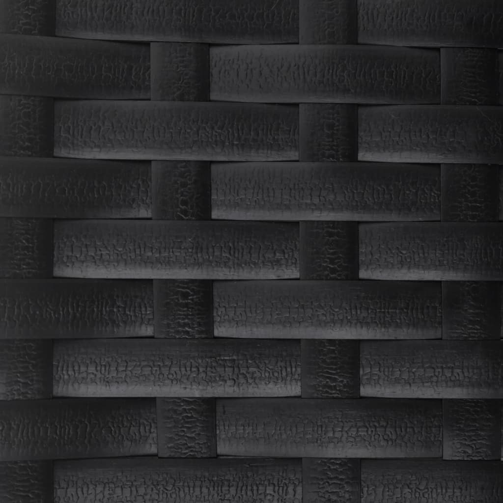 Παγκάκι Κήπου Διθέσιο Μαύρο από Συνθετικό Ρατάν - Pakobazaar