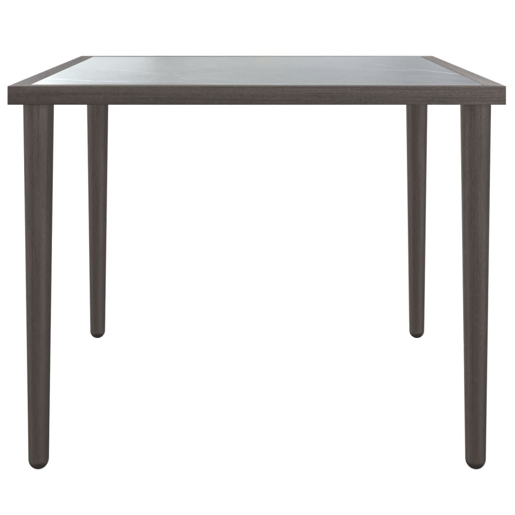 Τραπέζι Κήπου Γκρι 48x48x37 εκ. Ατσάλινο - Pakobazaar