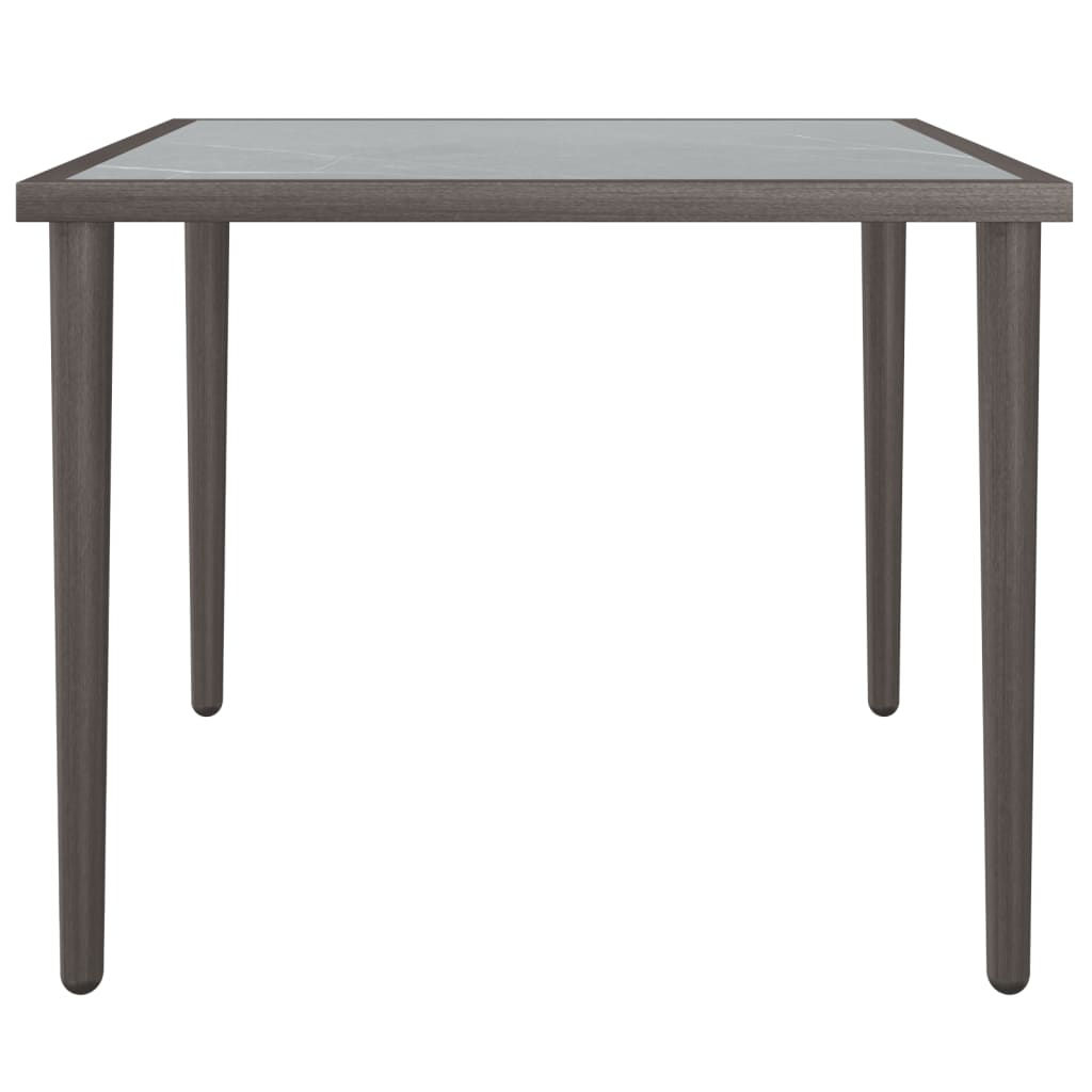 Τραπέζι Κήπου Γκρι 48x48x37 εκ. Ατσάλινο - Pakobazaar