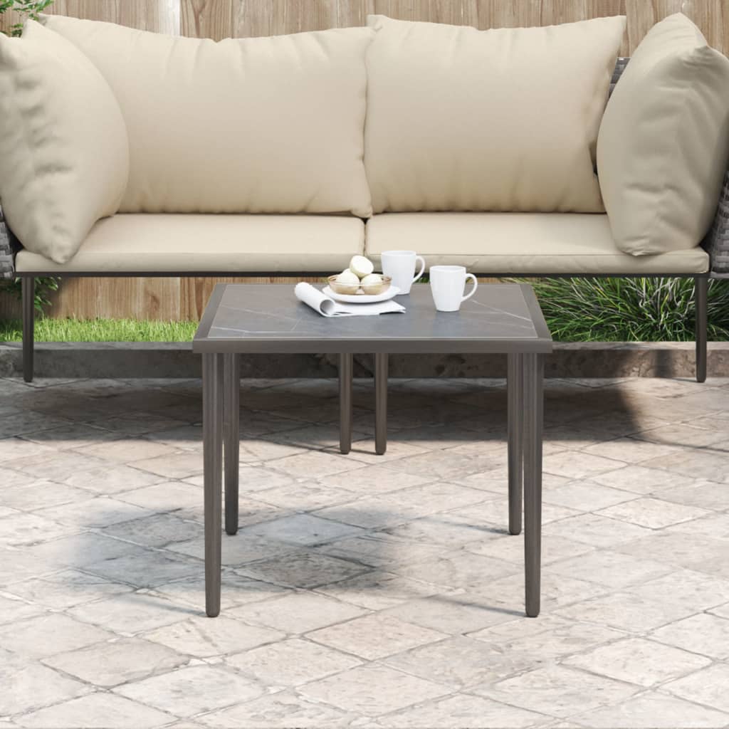 Τραπέζι Κήπου Γκρι 48x48x37 εκ. Ατσάλινο - Pakobazaar