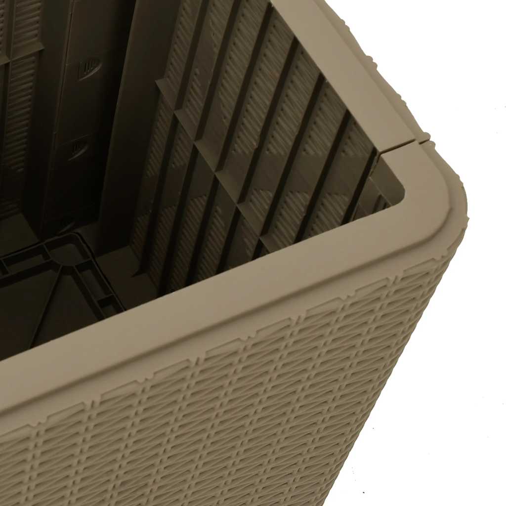 Τραπέζι Κήπου με Αφαιρούμενο Καπάκι Αν. Καφέ από Πολυπροπυλένιο