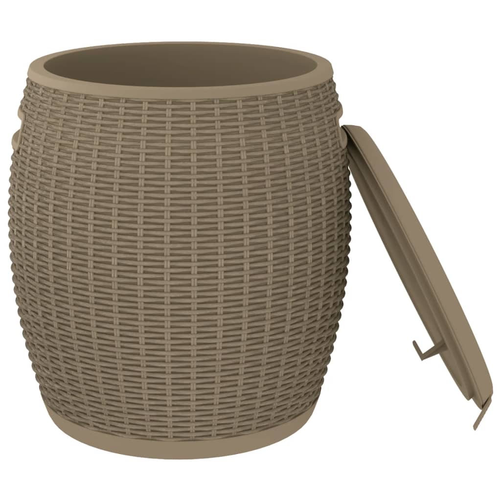 Μπαούλο Αποθήκευσης Κήπου 4 σε 1 Αν. Καφέ από Πολυπροπυλένιο