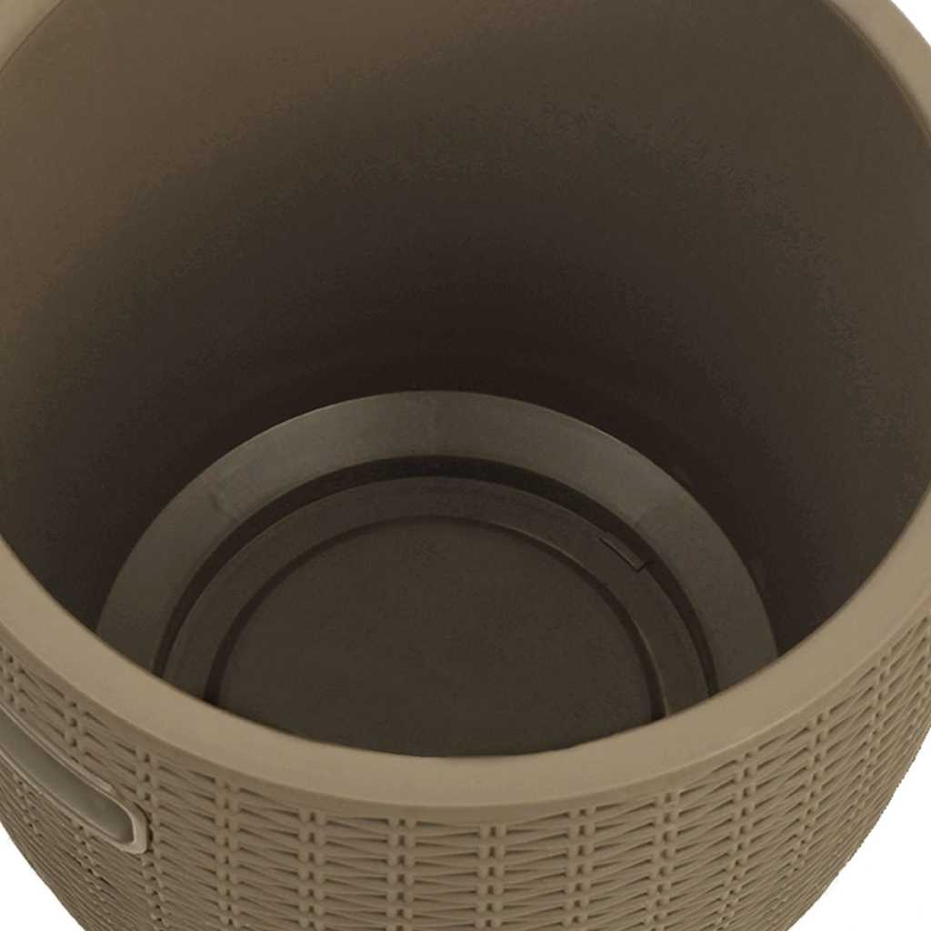 Μπαούλο Αποθήκευσης Κήπου 4 σε 1 Αν. Καφέ από Πολυπροπυλένιο