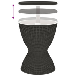 Τραπέζι / Ψυγείο 3 σε 1 Μαύρο από Πολυπροπυλένιο