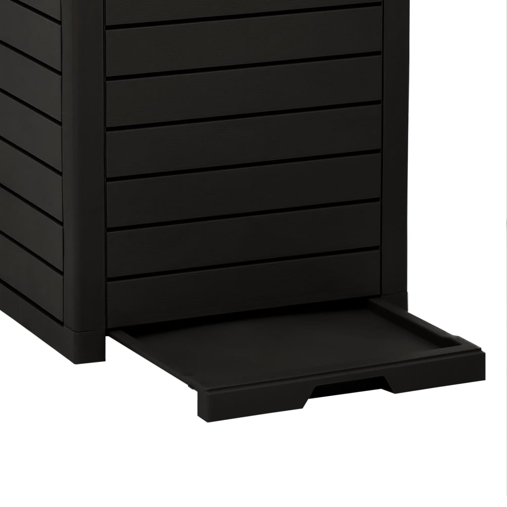 Κάδος Απορριμμάτων Εξ. Χώρου Μαύρος 41x41x86 εκ. Πολυπροπυλένιο