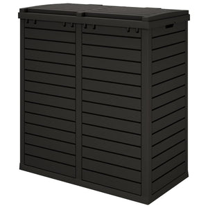 Εξωτερικός Κάδος Απορριμμάτων Μαύρος 78x41x86 εκ Πολυπροπυλένιο - Pakobazaar
