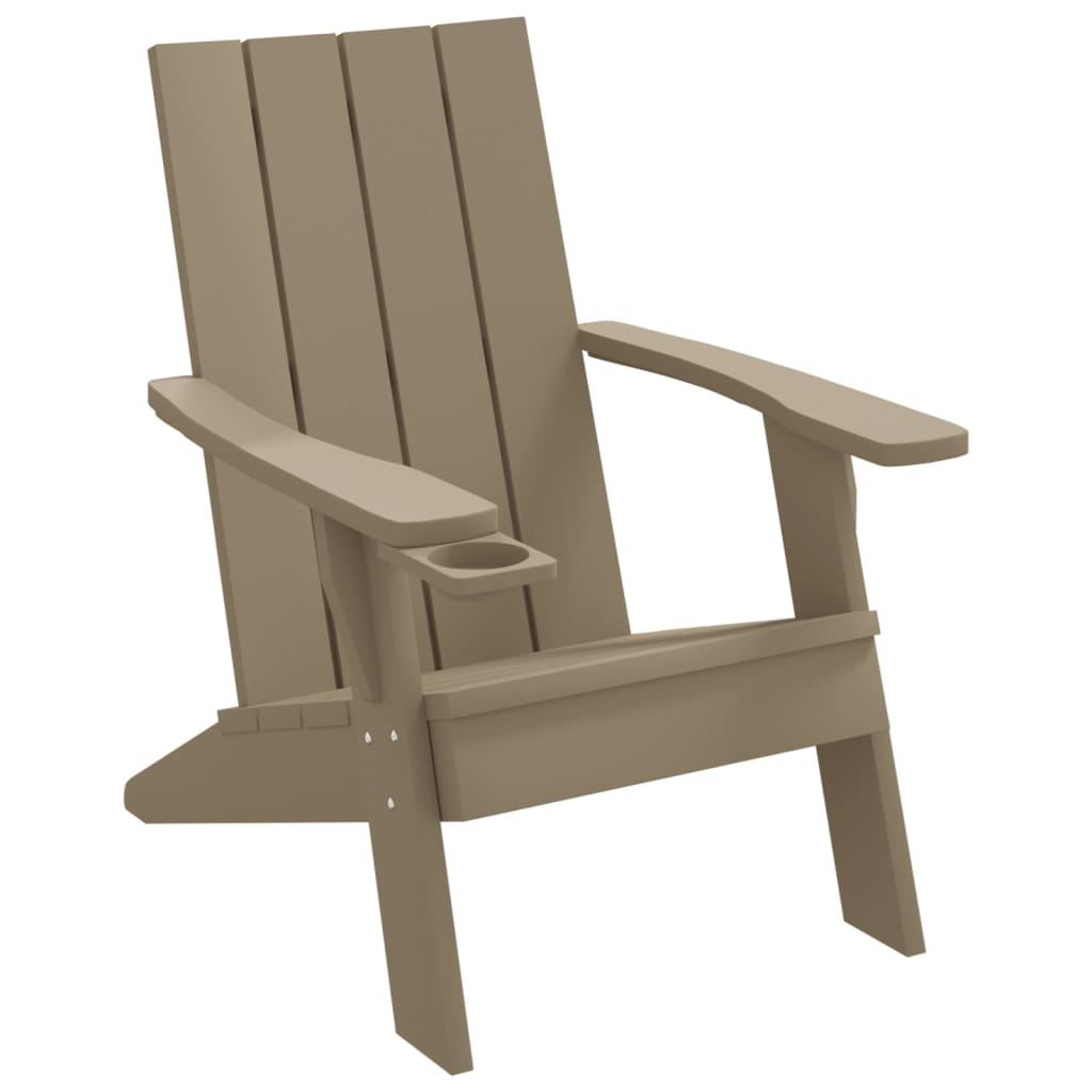 Καρέκλα Κήπου Adirondack Αν. Καφέ 75x88,5x89,5 εκ. Πολυπρ/λένιο