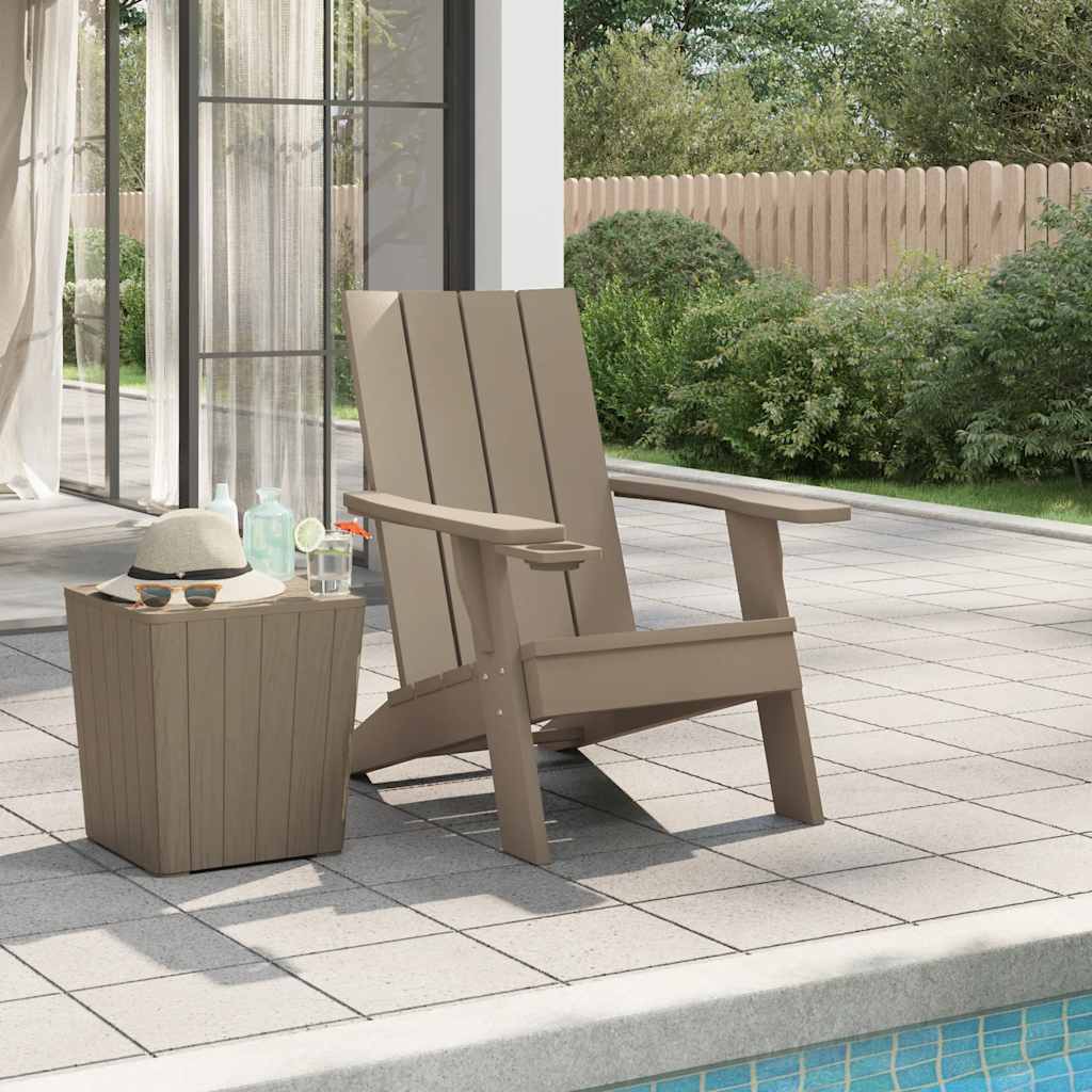 Καρέκλα Κήπου Adirondack Αν. Καφέ 75x88,5x89,5 εκ. Πολυπρ/λένιο
