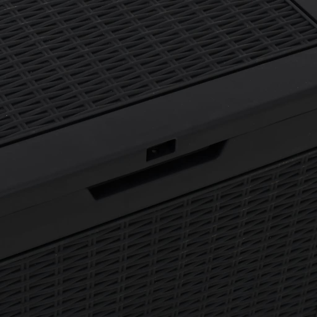 Μπαούλο Αποθήκευσης Κήπου Μαύρο 55,5x43x53 εκ. Πολυπροπυλένιο