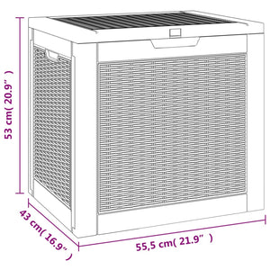 Μπαούλο Αποθήκευσης Κήπου Μαύρο 55,5x43x53 εκ. Πολυπροπυλένιο