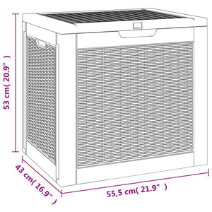 Μπαούλο Αποθήκευσης Κήπου Αν. Καφέ 55,5x43x53 εκ Πολυπροπυλένιο