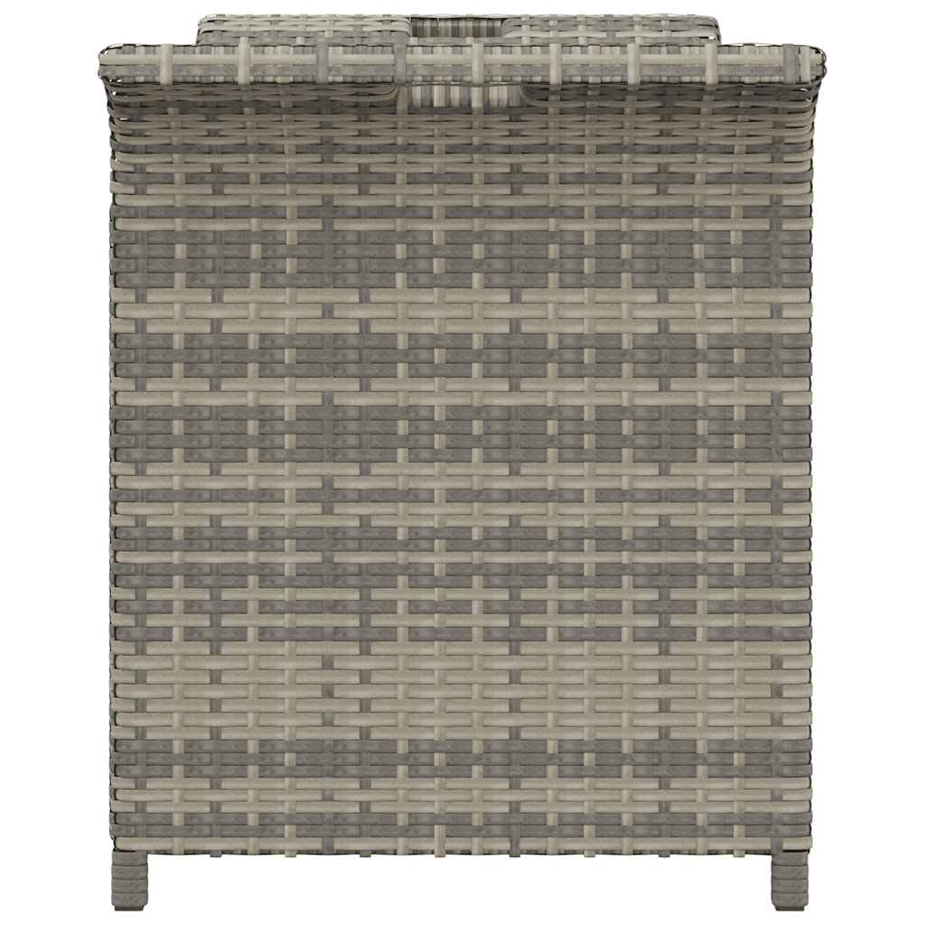 Παγκάκι Κήπου με Μαξιλάρι Γκρι 116x46x57 εκ. από Συνθ. Ρατάν