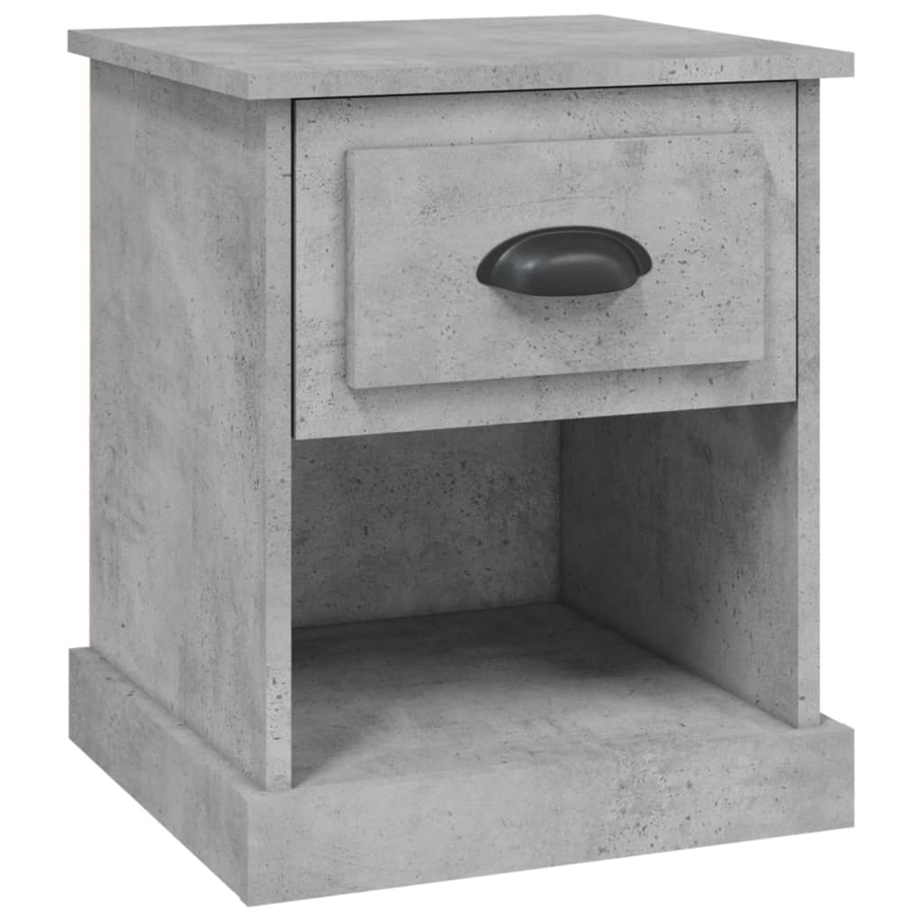 Κομοδίνο Γκρι Σκυρ. 39x39x47,5 εκ. από Επεξεργασμένο Ξύλο