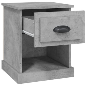 Κομοδίνο Γκρι Σκυρ. 39x39x47,5 εκ. από Επεξεργασμένο Ξύλο
