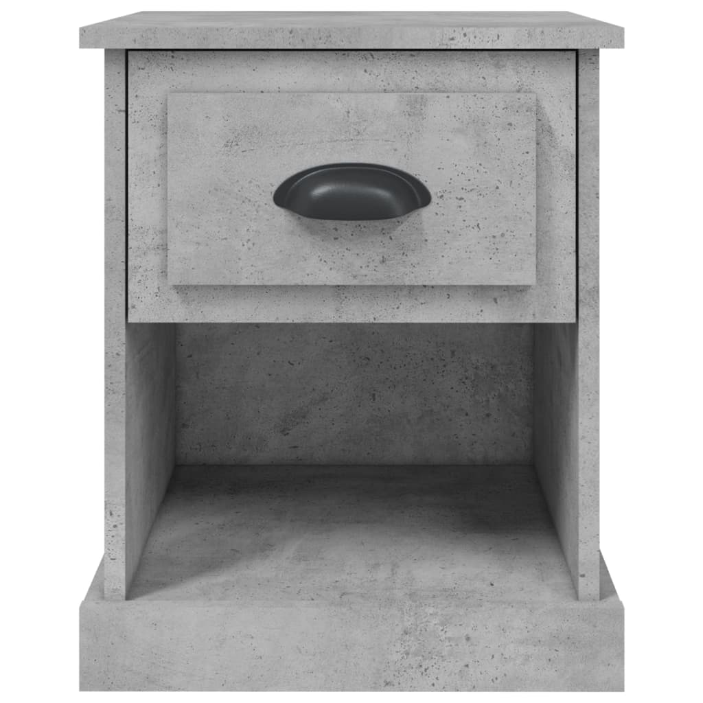 Κομοδίνο Γκρι Σκυρ. 39x39x47,5 εκ. από Επεξεργασμένο Ξύλο