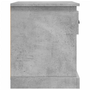 Κομοδίνα 2 τεμ. Γκρι Σκυροδέματος 39x39x47,5 εκ. Επεξεργ. Ξύλο