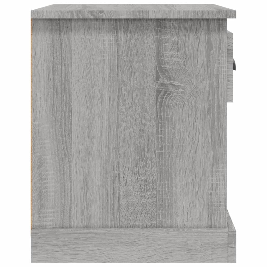 Κομοδίνα 2 τεμ. Γκρι Sonoma 39x39x47,5 εκ. Επεξεργασμένο Ξύλο