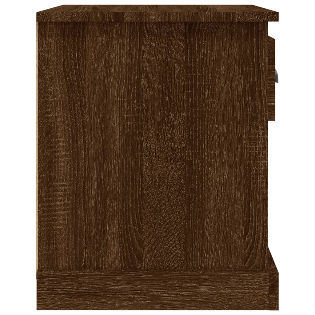 Κομοδίνο Καφέ δρυς 39x39x47,5 εκ. από Επεξεργασμένο Ξύλο - Pakobazaar