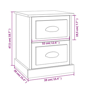 Κομοδίνο Sonoma Δρυς 39x39x47,5 εκ. από Επεξεργασμένο Ξύλο