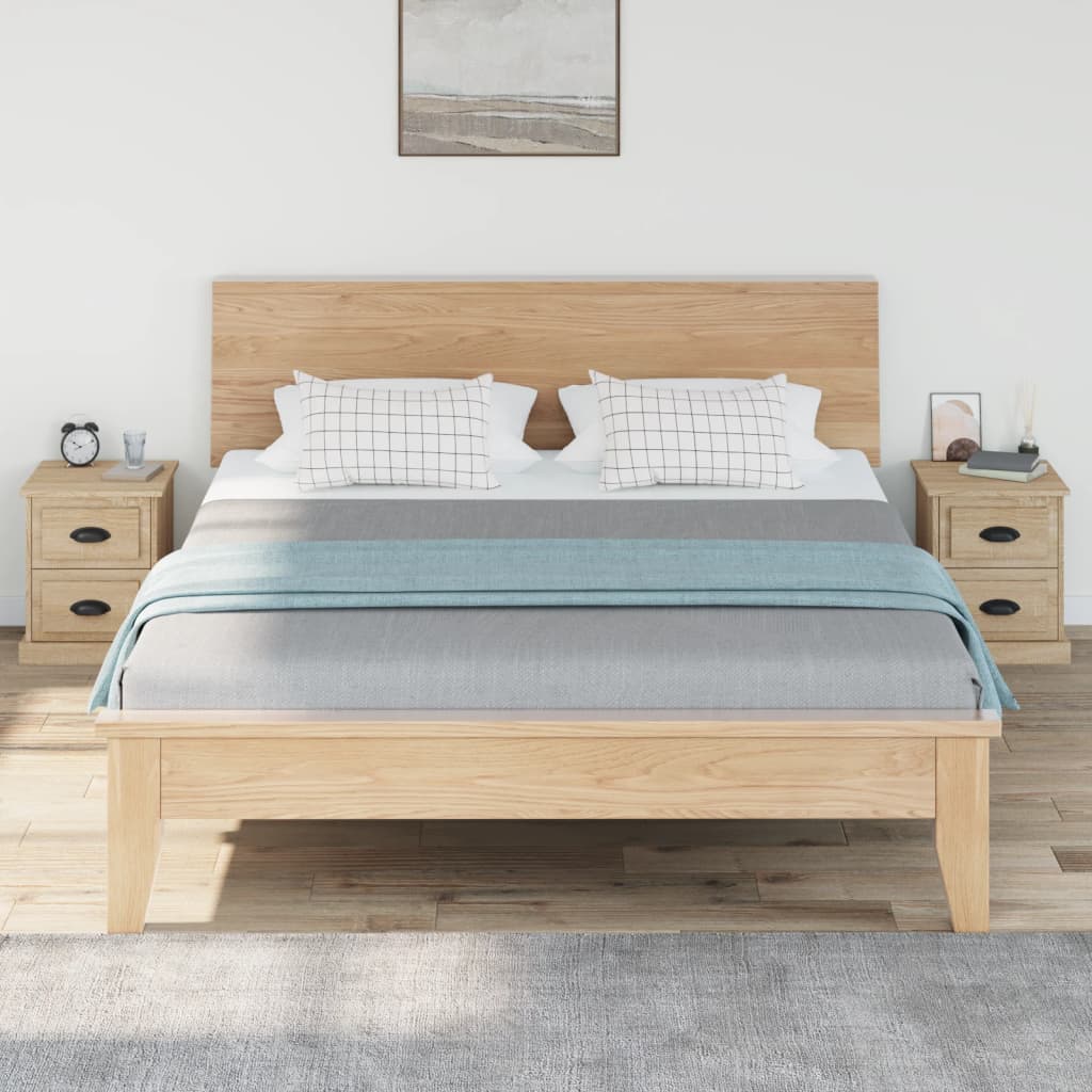 Κομοδίνα 2 τεμ. Sonoma Oak 39x39x47,5εκ. από Επεξεργασμένο Ξύλο