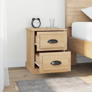Κομοδίνα 2 τεμ. Sonoma Oak 39x39x47,5εκ. από Επεξεργασμένο Ξύλο