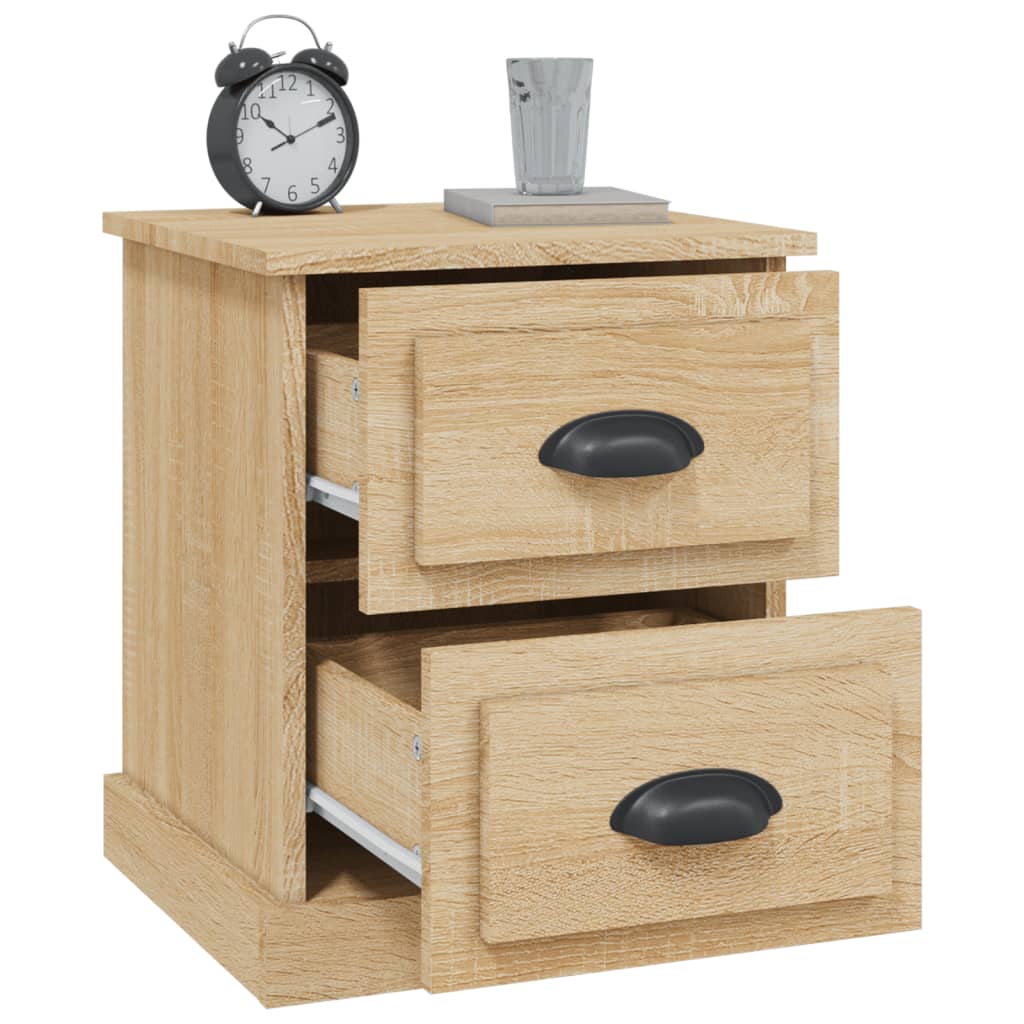 Κομοδίνα 2 τεμ. Sonoma Oak 39x39x47,5εκ. από Επεξεργασμένο Ξύλο