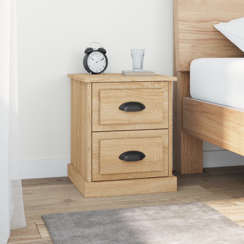 Κομοδίνα 2 τεμ. Sonoma Oak 39x39x47,5εκ. από Επεξεργασμένο Ξύλο