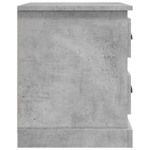 Κομοδίνα 2 τεμ. Γκρι Σκυροδέματος 39x39x47,5 εκ. Επεξεργ. Ξύλο - Pakobazaar