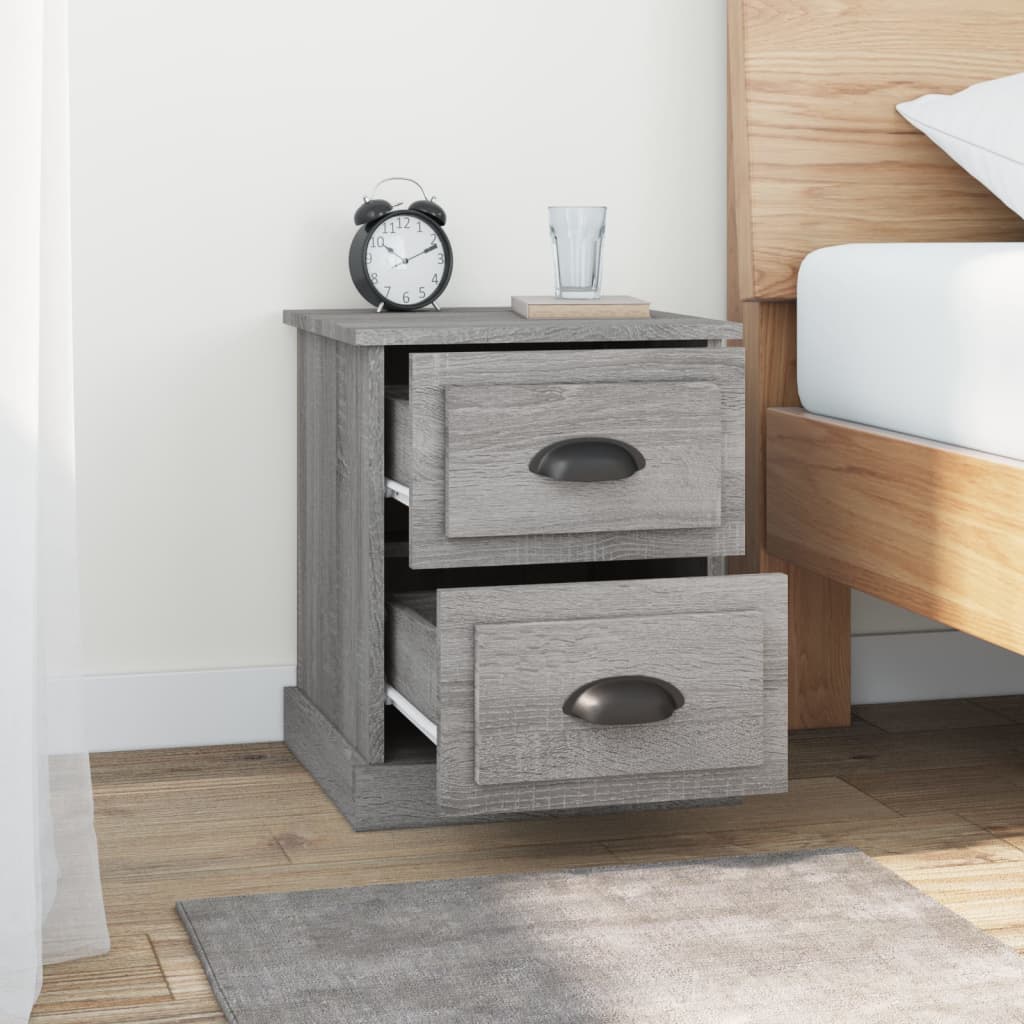 Κομοδίνο Γκρι Sonoma 39x39x47,5 εκ. από Επεξεργασμένο Ξύλο