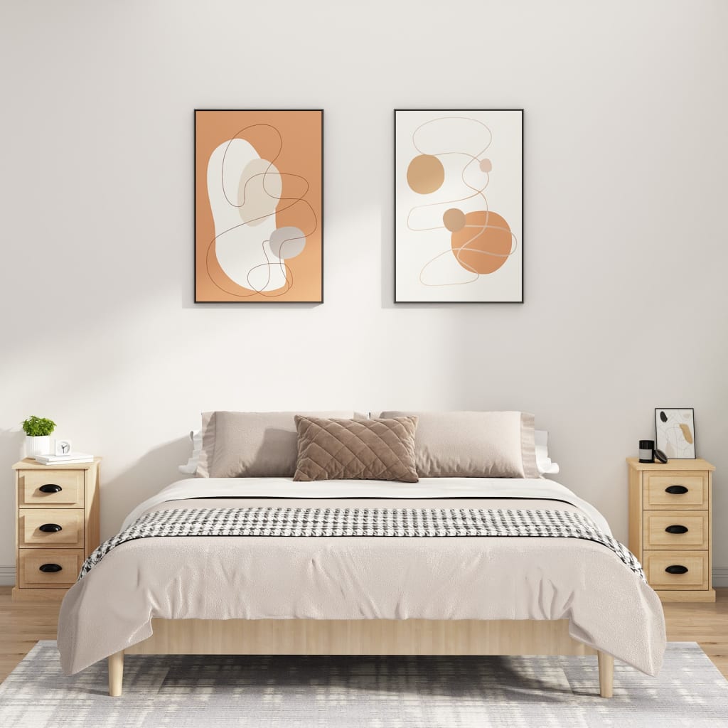 Κομοδίνο Sonoma Δρυς 39 x 39 x 67 εκ. από Επεξεργασμένο Ξύλο