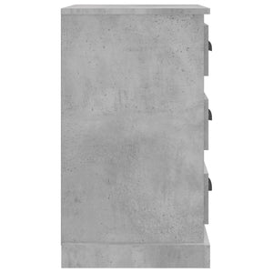 Κομοδίνο Γκρι Σκυροδέματος 39x39x67 εκ. από Επεξεργασμένο Ξύλο - Pakobazaar