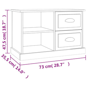 Έπιπλο Τηλεόρασης Μαύρο 73x35,5x47,5 εκ. Επεξεργασμένο Ξύλο