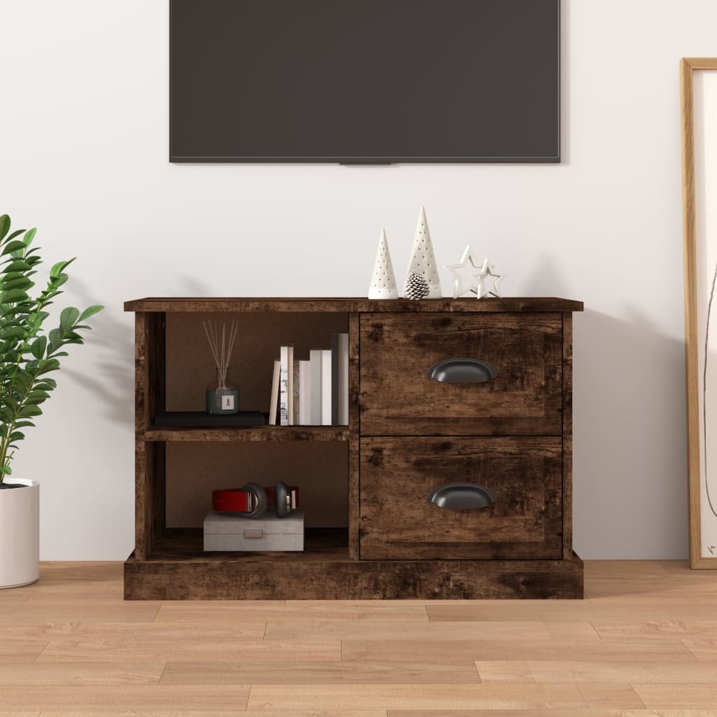 Έπιπλο Τηλεόρασης Καπνιστή Δρυς 73x35,5x47,5 εκ. Επεξ. Ξύλο