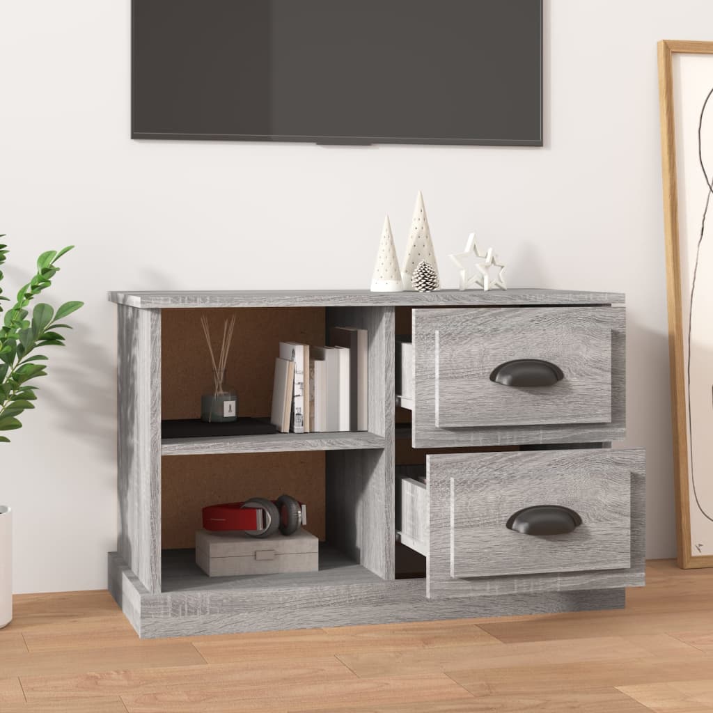 Έπιπλο Τηλεόρασης Γκρι Sonoma 73x35,5x47,5εκ. από Επεξεργ. Ξύλο