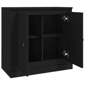 Ντουλάπι Μαύρο 70 x 35,5 x 67,5 εκ. από Επεξεργασμένο Ξύλο
