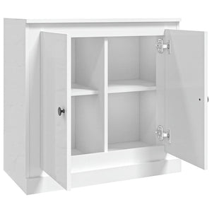 Ντουλάπι Γυαλιστερό Λευκό 70x35,5x67,5 εκ. Επεξεργασμένο Ξύλο