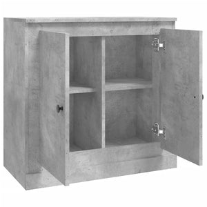 Μπουφές Γκρι Σκυροδέματος 70x35,5x67,5 εκ. Επεξεργασμένο Ξύλο
