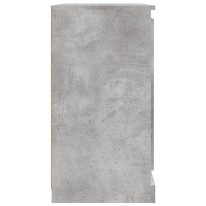 Μπουφές Γκρι Σκυροδέματος 70x35,5x67,5 εκ. Επεξεργασμένο Ξύλο