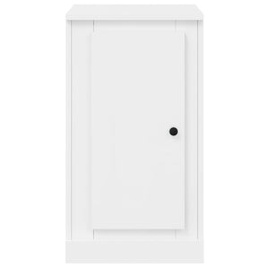 Ντουλάπια 2 τεμ. Γυαλι. Λευκό 37,5x35,5x67,5 εκ. Επεξεργ. Ξύλο