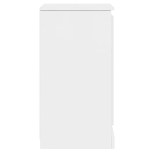 Ντουλάπια 2 τεμ. Γυαλι. Λευκό 37,5x35,5x67,5 εκ. Επεξεργ. Ξύλο