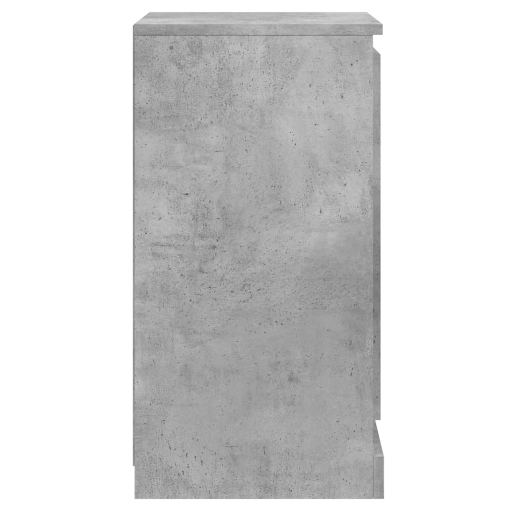 Ντουλάπια 2 τεμ. Γκρι Σκυροδέματος 37,5x35,5x67,5 εκ. Επ. Ξύλο