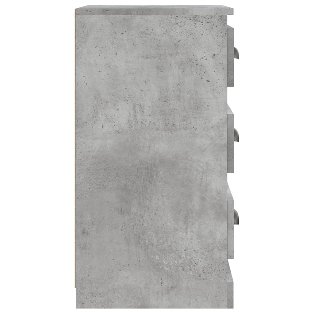 Μπουφές Γκρι Σκυροδέματος 36x35,5x67,5 εκ. Επεξεργασμένο Ξύλο