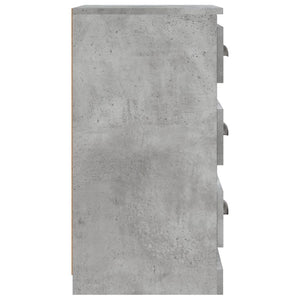 Μπουφές Γκρι Σκυροδέματος 36x35,5x67,5 εκ. Επεξεργασμένο Ξύλο