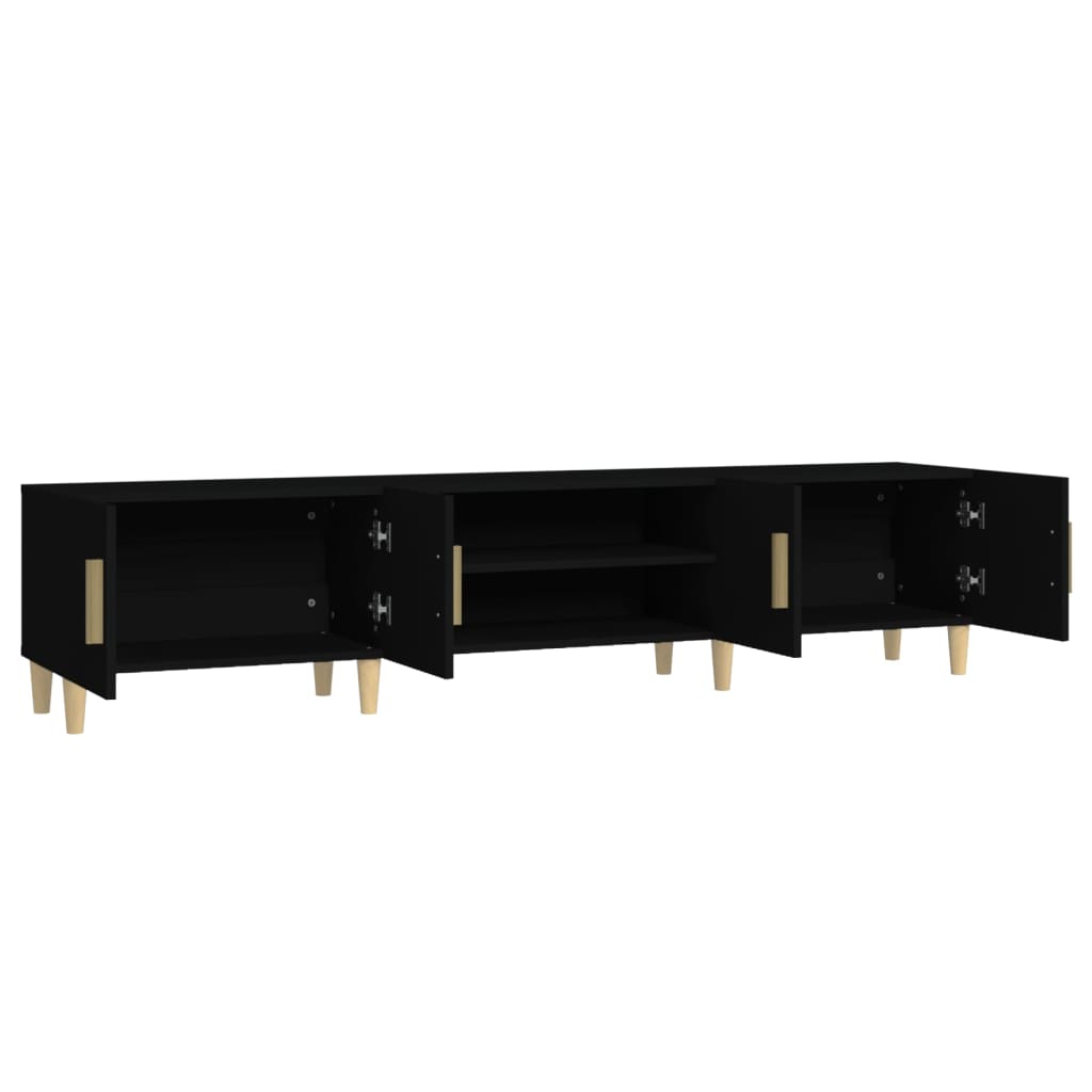 Έπιπλο Τηλεόρασης Μαύρο 180x31,5x40 εκ. Επεξεργασμένο Ξύλο - Pakobazaar