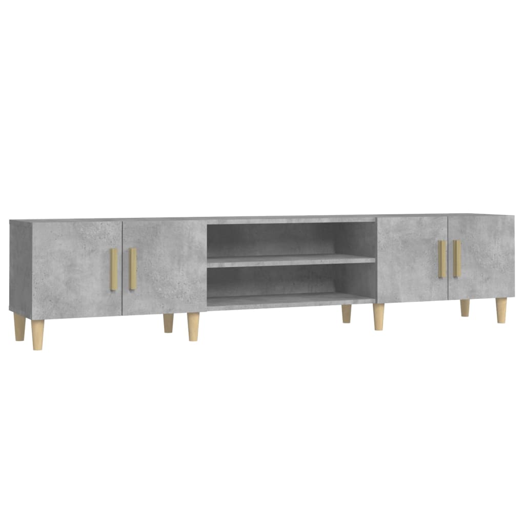 Έπιπλο Τηλεόρασης Γκρι Σκυρ. 180x31,5x40 εκ. Επεξ. Ξύλο - Pakobazaar