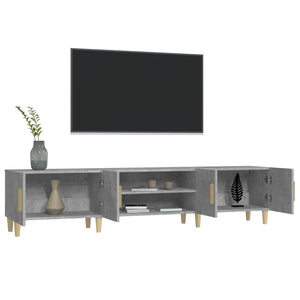 Έπιπλο Τηλεόρασης Γκρι Σκυρ. 180x31,5x40 εκ. Επεξ. Ξύλο - Pakobazaar